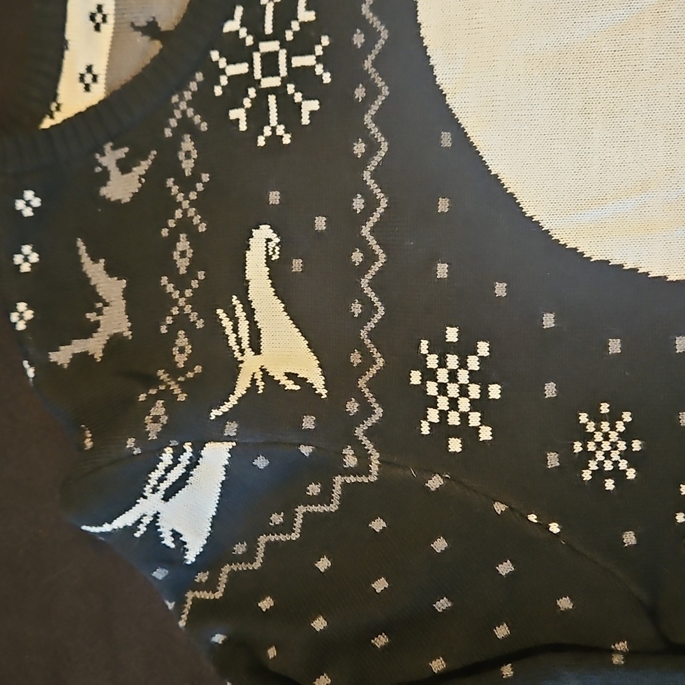 Disney Nightmare Before Christmas Holiday Sweater Black Size Large - Picture 5 of 7